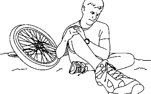 drop, bike, pain, blow, men, cyclist, wound, speed, cycling, suffering